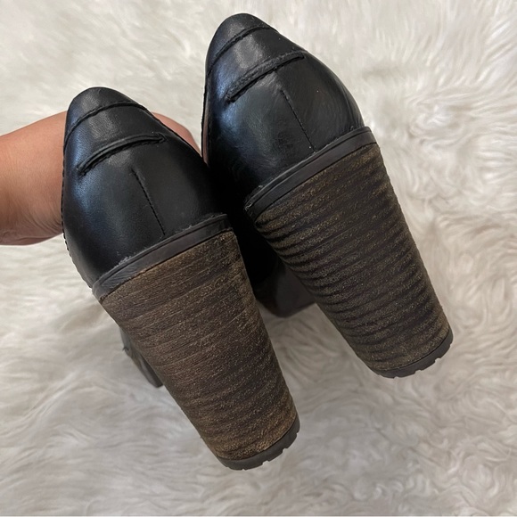 ✨Nicole | Electric Genuine Leather Chunky Platform Fringed Oxford Heels - Picture 9 of 13